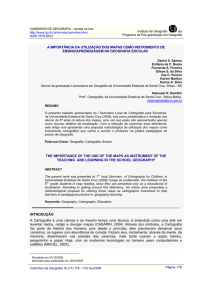 A IMPORTÂNCIA DA UTILIZAÇÃO DOS MAPAS COMO