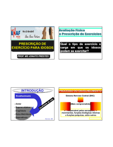 prescrição de exercício para idosos introdução