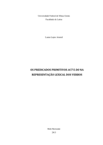 os predicados primitivos act e do na representação lexical dos verbos