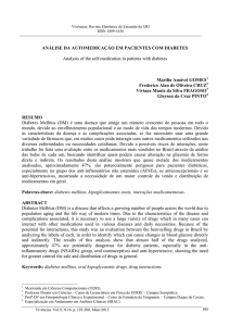 análise da automedicação em pacientes com diabetes