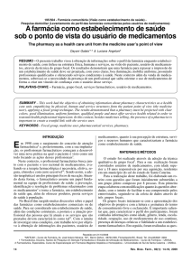 A farmácia como estabelecimento de saúde sob o ponto de vista do