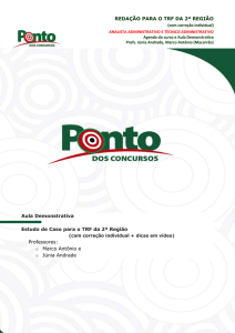 REDAÇÃO PARA O TRF DA 2ª REGIÃO www.pontodosconcursos