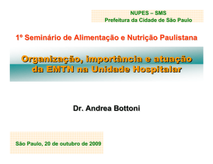 1º Seminário de Alimentação e Nutrição Paulistana