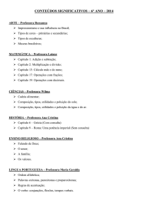 conteúdos significativos – 6° ano – 2014