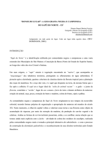 “Donos do lugar”: a geo-grafia negra e camponesa do Sapê do