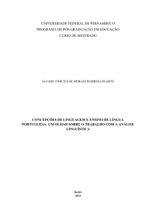 Concepções de linguagem e ensino de língua portuguesa: um olhar