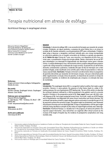 Terapia nutricional em atresia de esôfago