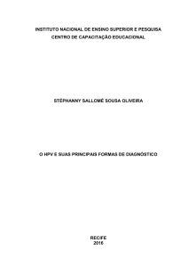 O HPV E SUAS PRINCIPAIS FORMAS DE