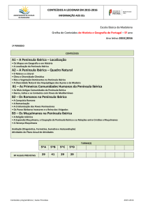 A1 – A Península Ibérica - Agrupamento de Escolas da Madalena