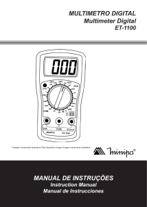 Manual de Instruções Multimetro Digital ET-1100