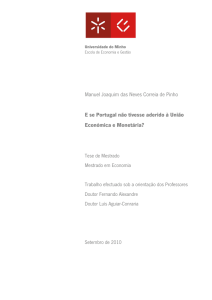 E se Portugal não tivesse aderido à UniãoEconómica e Monetária?