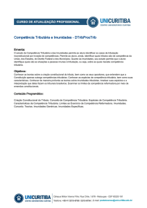 Competência Tributária e Imunidades - DTribProcTrib