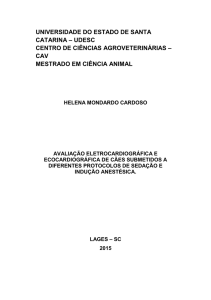 Avaliação eletrocardiográfica e ecocardiográfica de - udesc