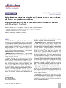 Relação entre o uso de terapia nutricional enteral e o controle