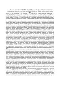 Resposta Comportamental do Lobo-Guará (Chrysocyon brachyurus