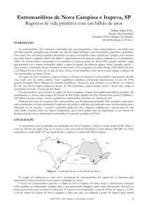 Estromatólitos de Nova Campina e Itapeva, SP - SIGEP