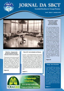 Leia agora - Sociedade Brasileira de Cirurgia Torácica