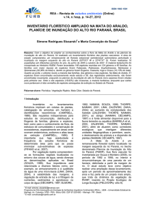 INVENTÁRIO FLORÍSTICO AMPLIADO NA MATA DO ARALDO