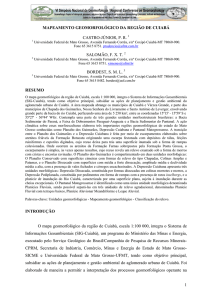 mapeamento geomorfológico da região de cuiabá