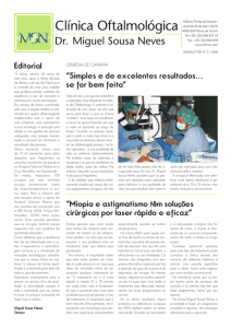 Editorial “Miopia e astigmatismo têm soluções cirúrgicas por laser