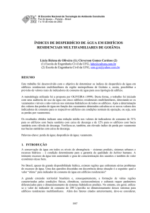 índices de desperdício de água em edifícios residenciais