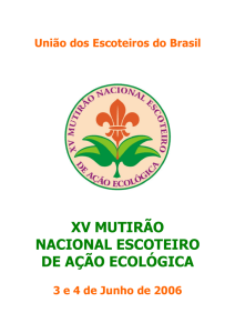 xv mutirão nacional escoteiro de ação ecológica