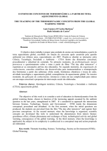 O ensino de conceitos de termodinâmica a partir do