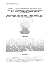 estudo e desenvolvimento de metodologia para fixação de iodo