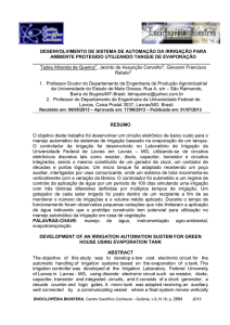 Desenvolvimento de sistema de automação da irrigação para