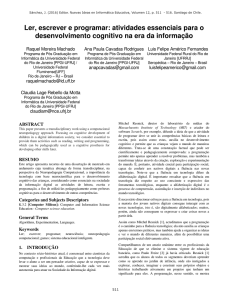 Ler, escrever e programar: atividades essenciais para o