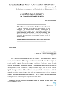 6 A relação entre mente e corpo na filosofia de Baruch Spinoza Luís