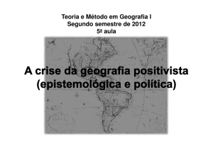 A crise da geografia positivista