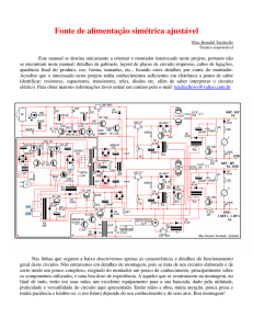 Fonte simétrica ajustável com proteção