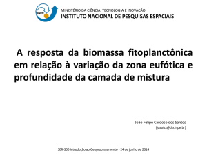 A resposta da biomassa fitoplanctônica em relação - wiki DPI