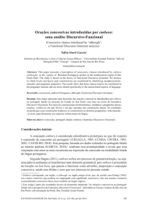 Orações concessivas introduzidas por embora: uma análise