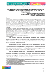 uma abordagem geossistêmica aplicada ao estudo da degradação