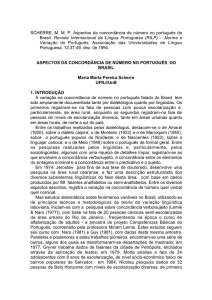 SCHERRE, M. M. P. Aspectos da concordância de número no