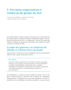 3. Princípios organizativos e instâncias de gestão do SUS