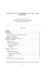 PETROLOGIA DO PRÉ-CAMBRIANO EM SÃO PAULO E