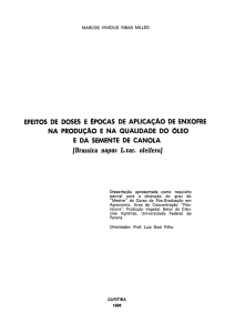 EFEITOS DE DOSES E ÉPOCAS DE APLICAÇÃO DE ENXOFRE