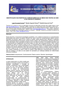 identificação das respostas comportamentais do medo nos
