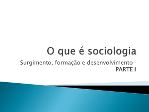 O que é sociologia