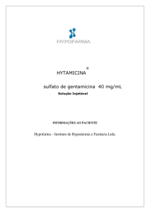 HYTAMICINA sulfato de gentamicina 40 mg/mL
