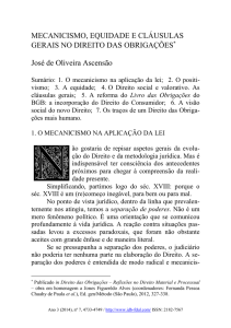 MECANICISMO, EQUIDADE E CLÁUSULAS GERAIS NO DIREITO