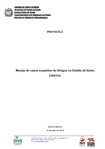 Manejo de casos suspeitos de Dengue no Estado de Santa