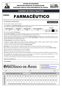 farmacêutico - Instituto Machado de Assis