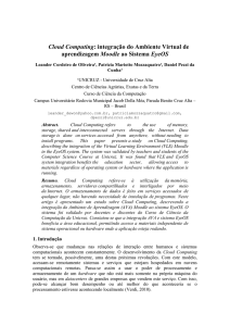 Cloud Computing - integração do Ambiente Virtual de