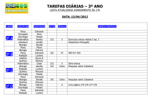 TAREFAS DIÁRIAS – 3º ANO