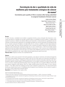 Correlação da dor e qualidade de vida de mulheres pós