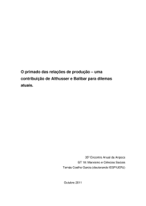 O primado das relações de produção